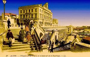 Alger - Escalier de la pecherie et Bd de la Republique